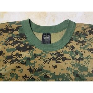 VTG 80s Camouflage Digital Military T-Shirt Mens L Short Sleeve Crew Neck